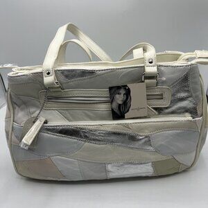 Kmart Jaclyn Smith Leather Patchwork Purse Metallic Pastel Shoulder Bag NWT